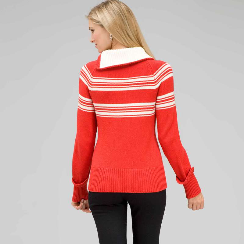 Long Sleeve Raglan Button Out Turtle Neck image number null