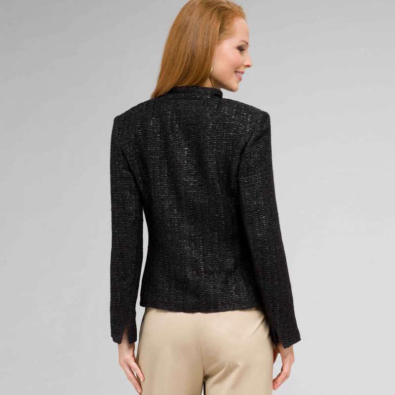 Textured Zip Front Jacket image number null