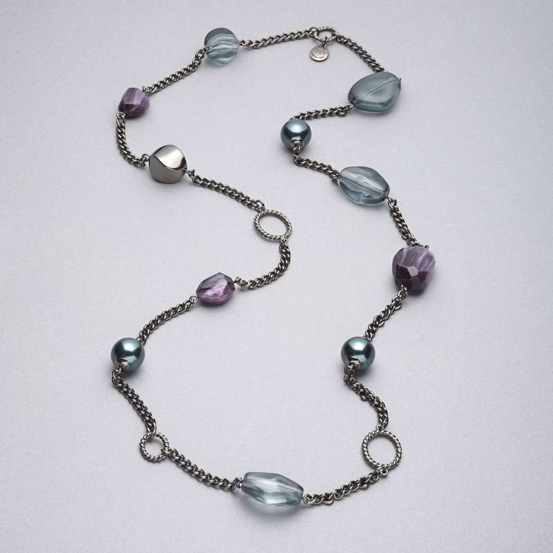 Light Hematite Necklace image number null